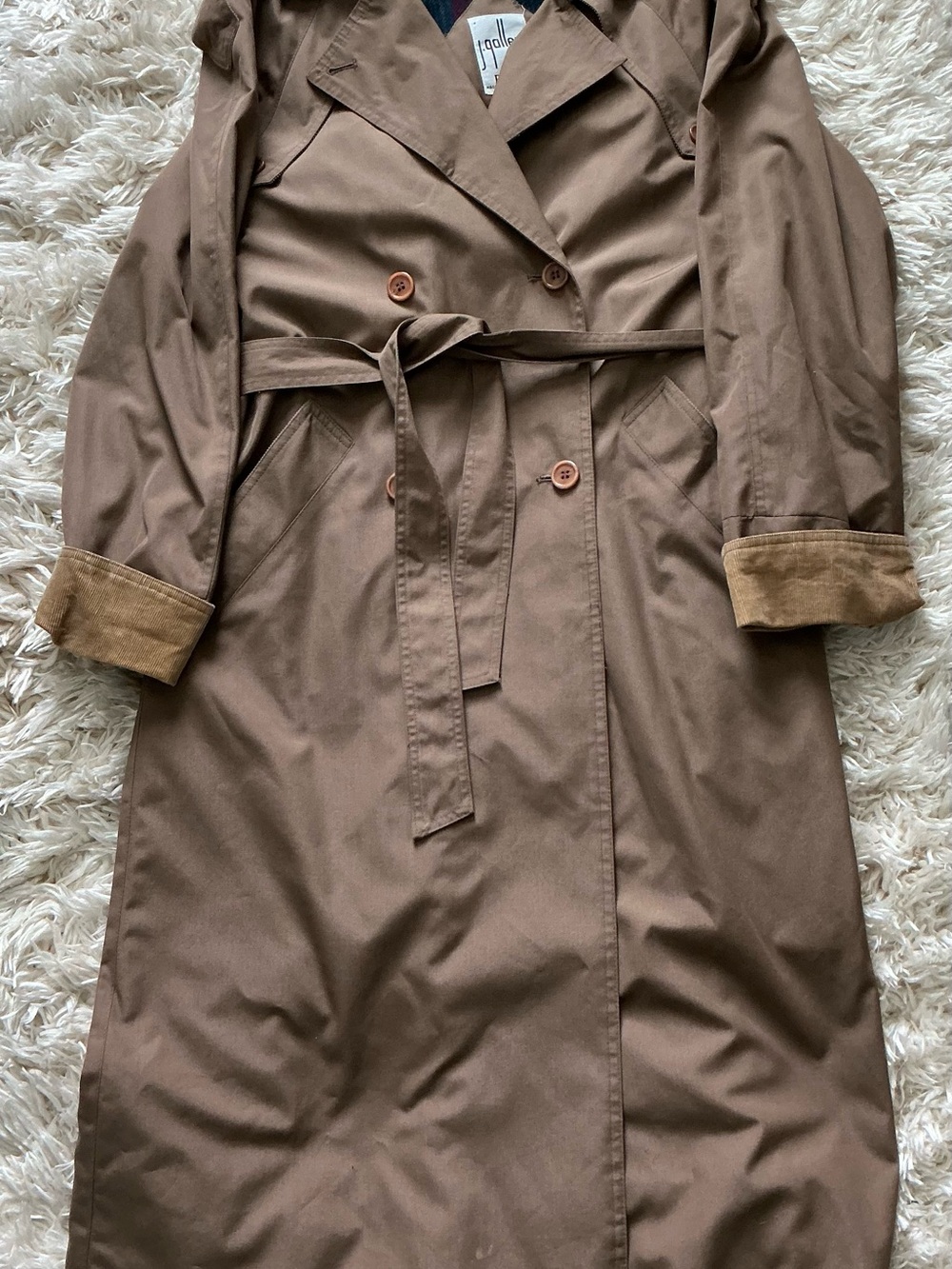 Classic Brown Trench Coat with Belt - Women’s Long Trench